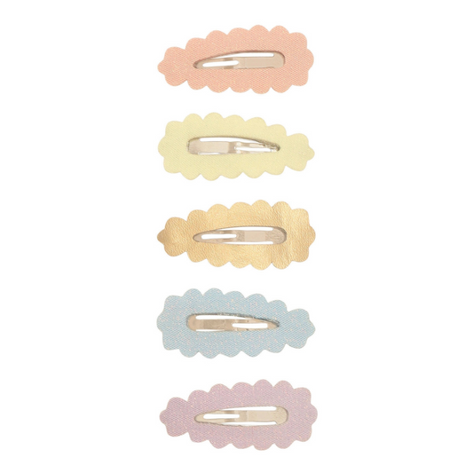 Mimi &amp; Lula Hair Clips - Mini Scalloped Sparkle Dreamland - 5-pack